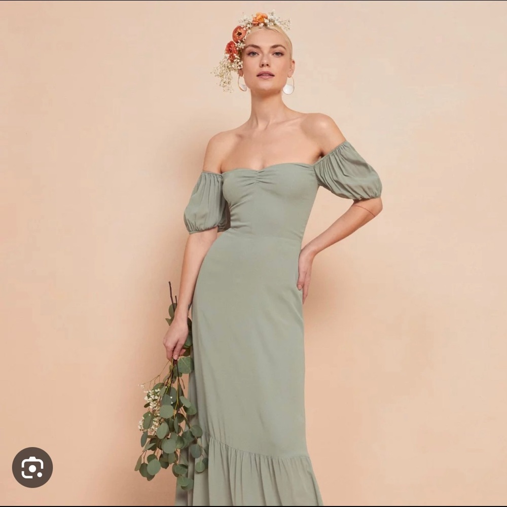 Reformation Farrow Dress-Seafoam-Size 6!!!!